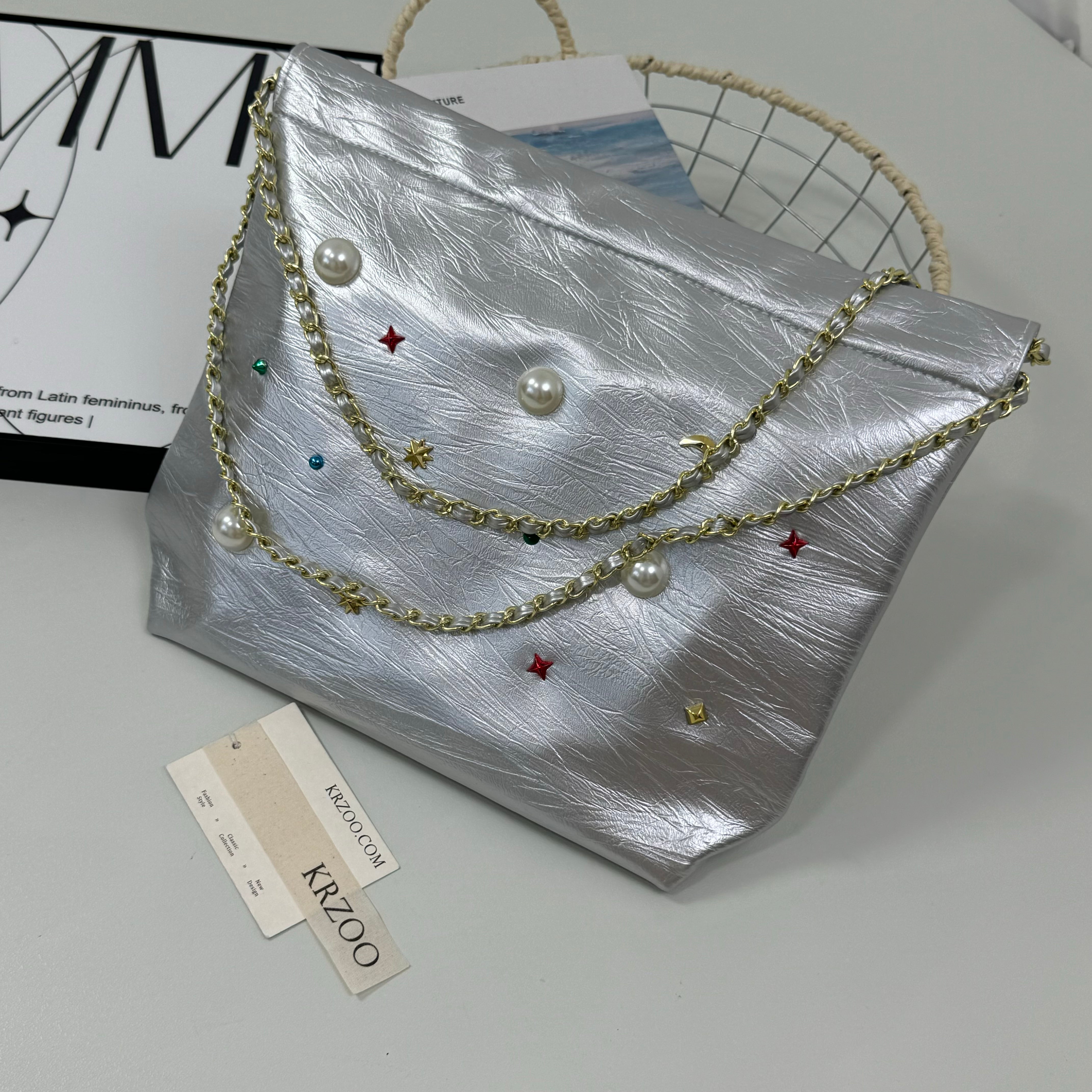 Pearl Chain Shoulder Bag
