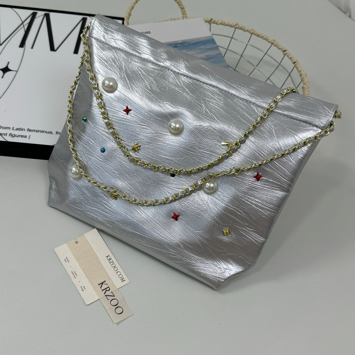Pearl Chain Shoulder Bag
