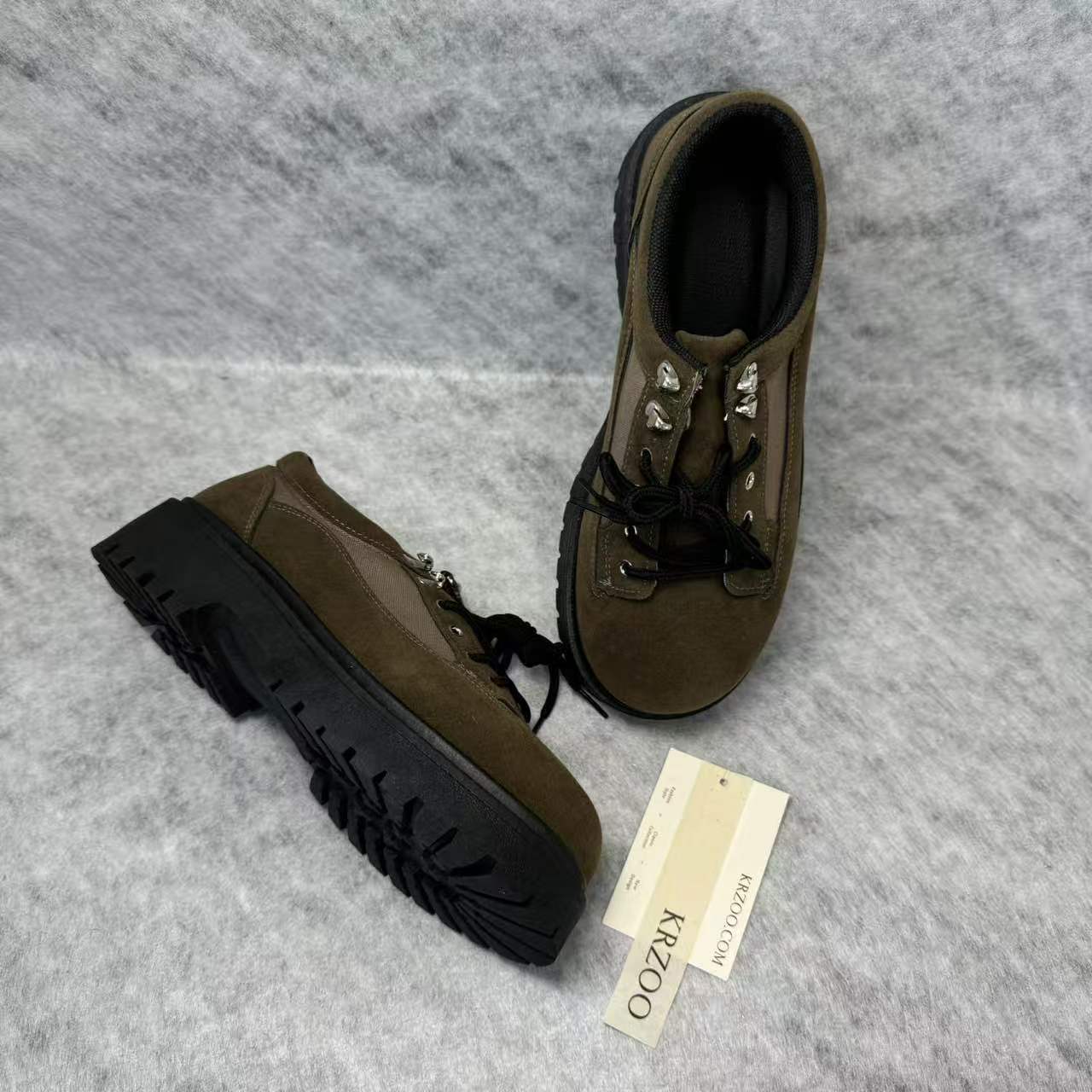 High-top low-cut thick-soled casual leather shoes
