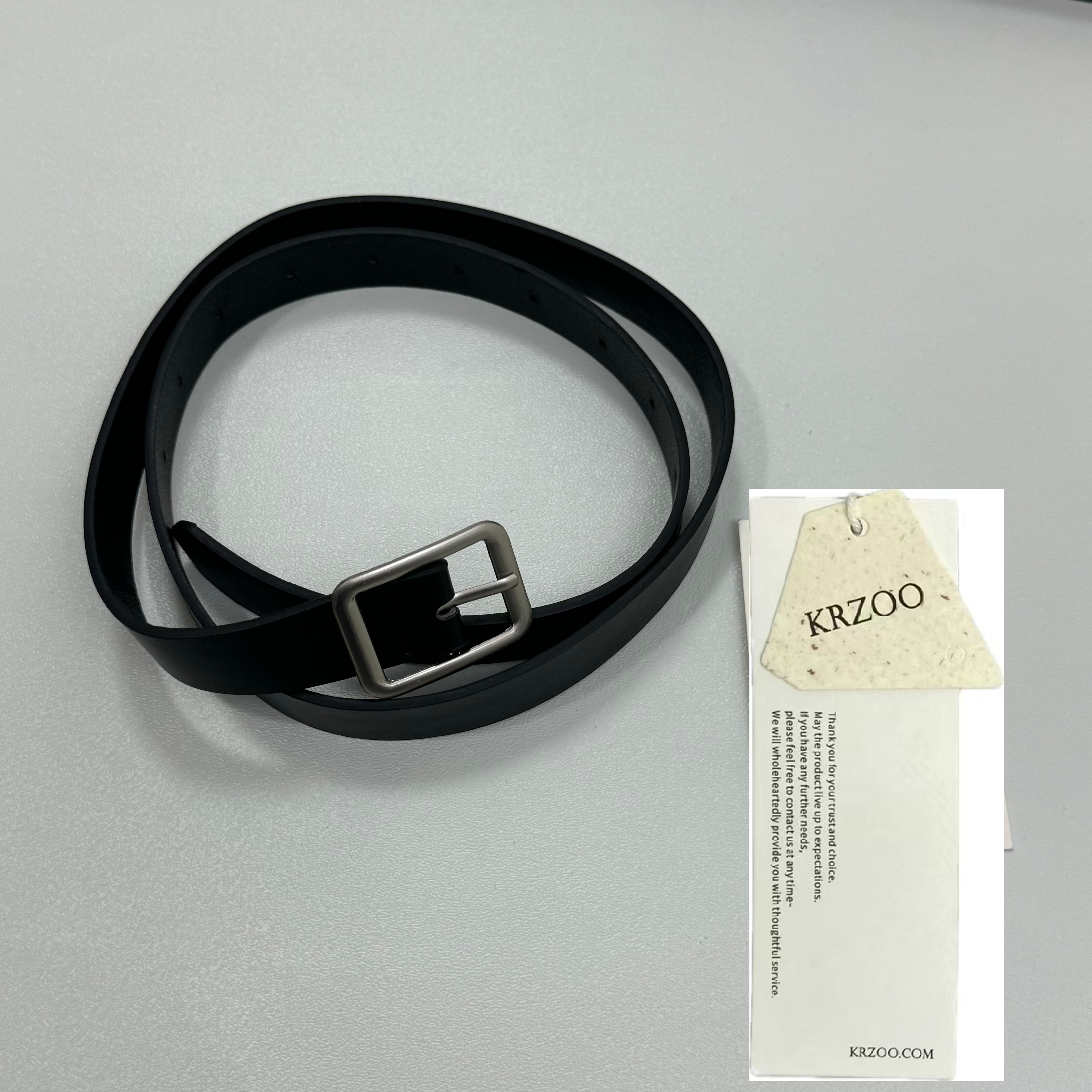 Rectangular buckle versatile belt
