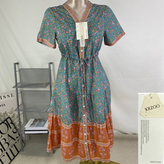 Bohemian printed long dress