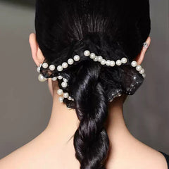 Mesh Pearl Scrunchies Hair Ties Hair Accessories