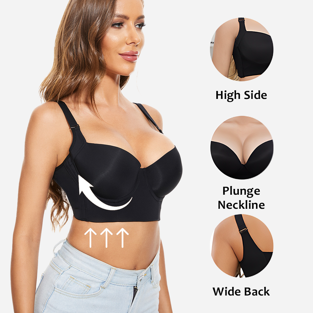 Push-Up Back Smoothing Bra-White