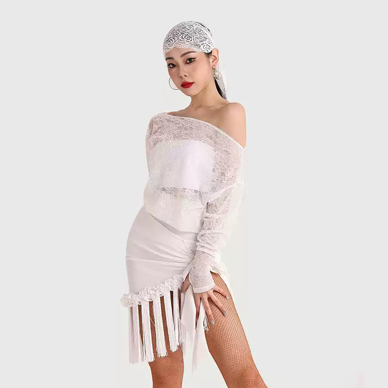 Women's Long Sleeves Latin Dance Tops Dance Wear Training Performance Dance Tops