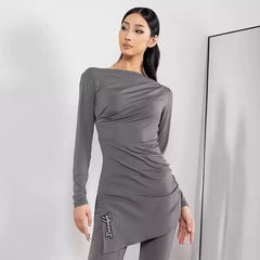 Women's Long Sleeves Latin Dance Tops DanceWear Training Performance Dance Tops