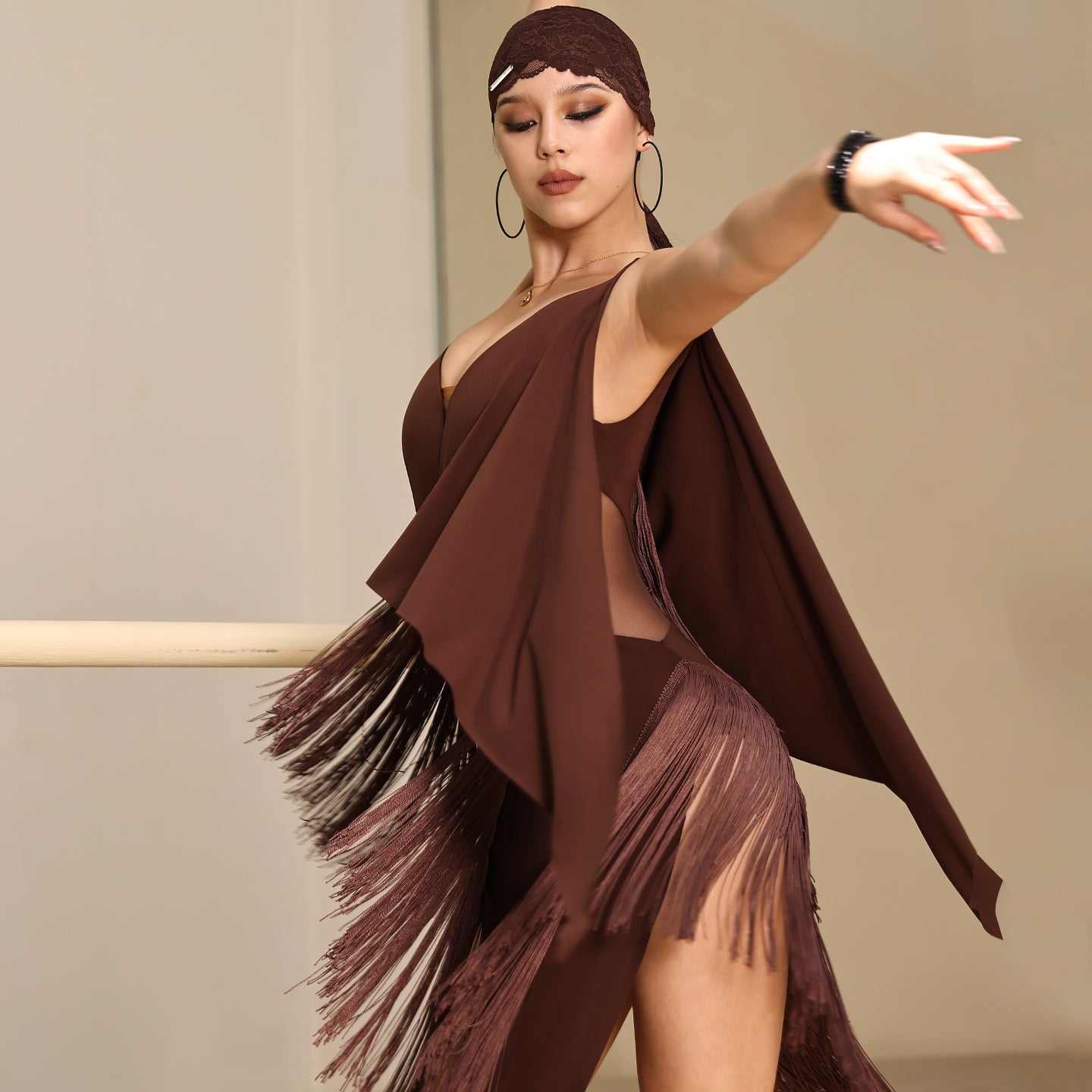 Women's Tassel Dress Dance Wear Training Performance Dress