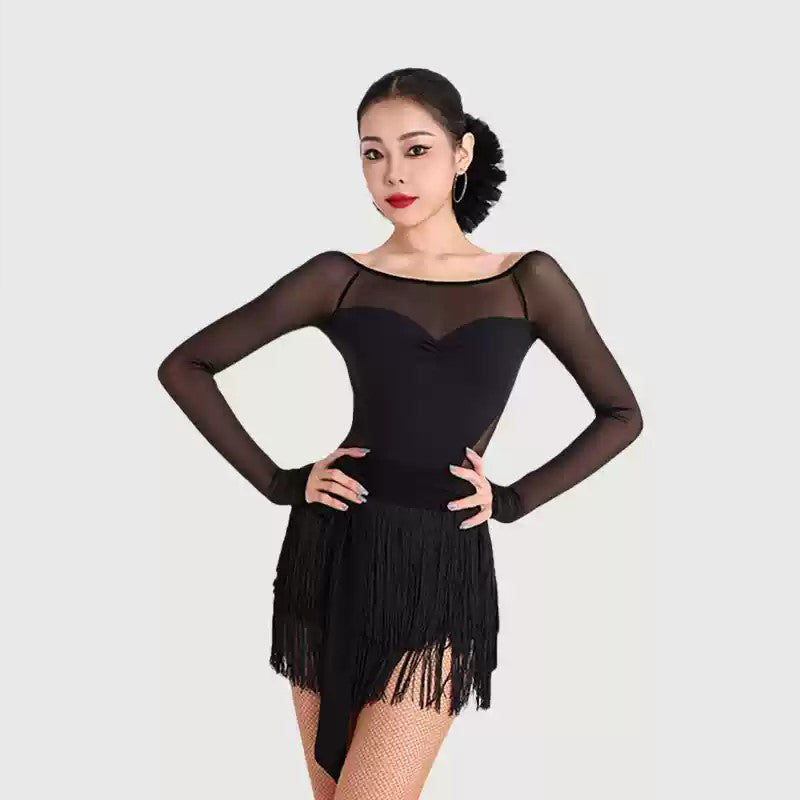 Women's Long SleevesDance Tops Bodysuit LeotarPractice DanceWear