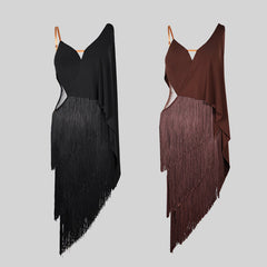 Women's Tassel Dress Dance Wear Training Performance Dress
