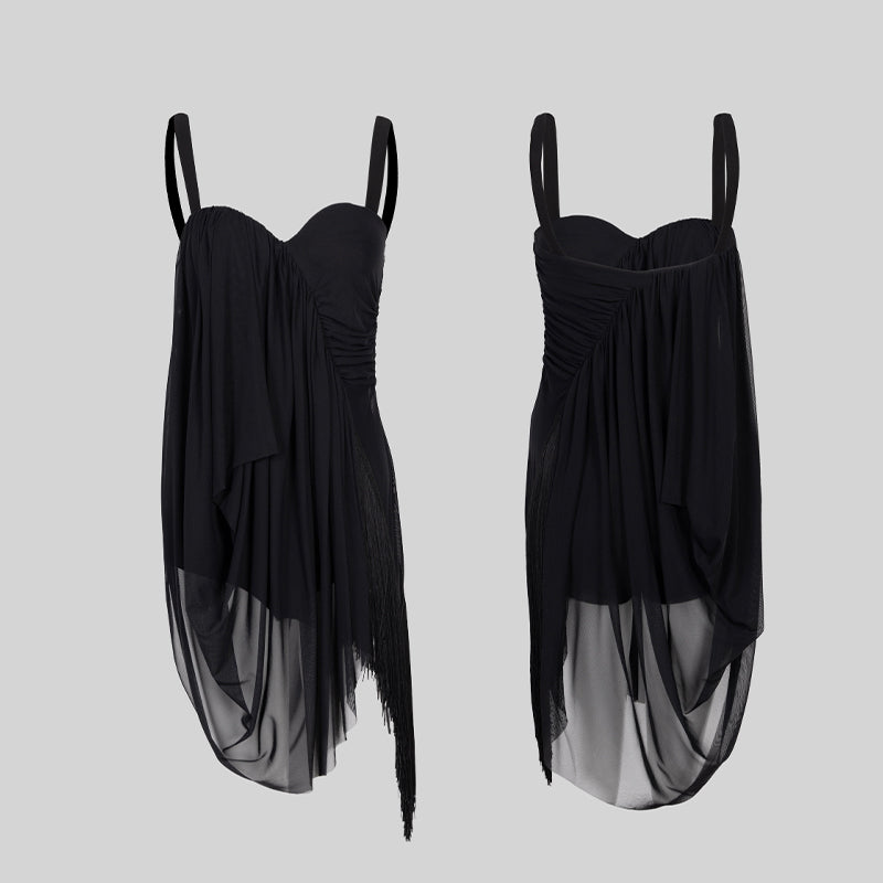 Women's Black Dress Dance Wear Training Performance Dress