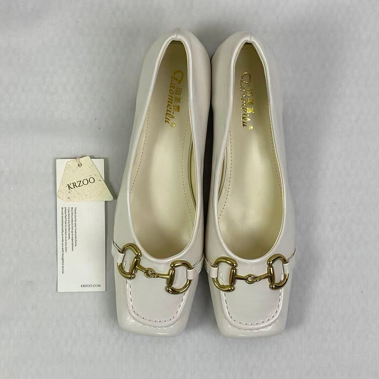 Versatile mid-heel thick-soled square-toe shoes