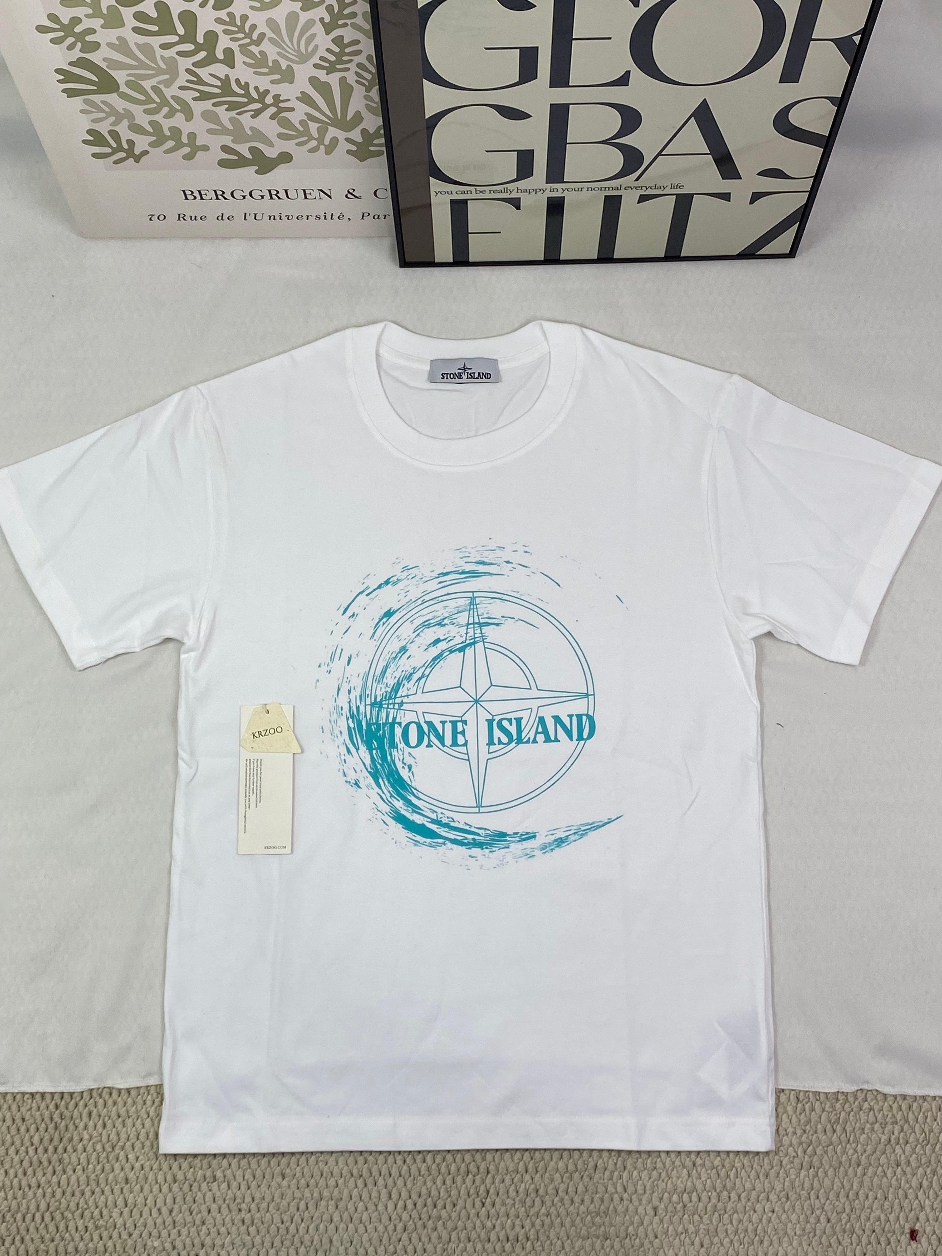 Large Compass Print Loose T-Shirt