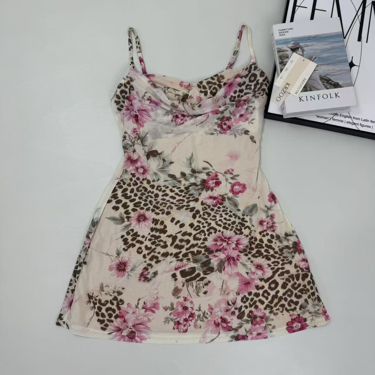 Floral print fitted short dress
