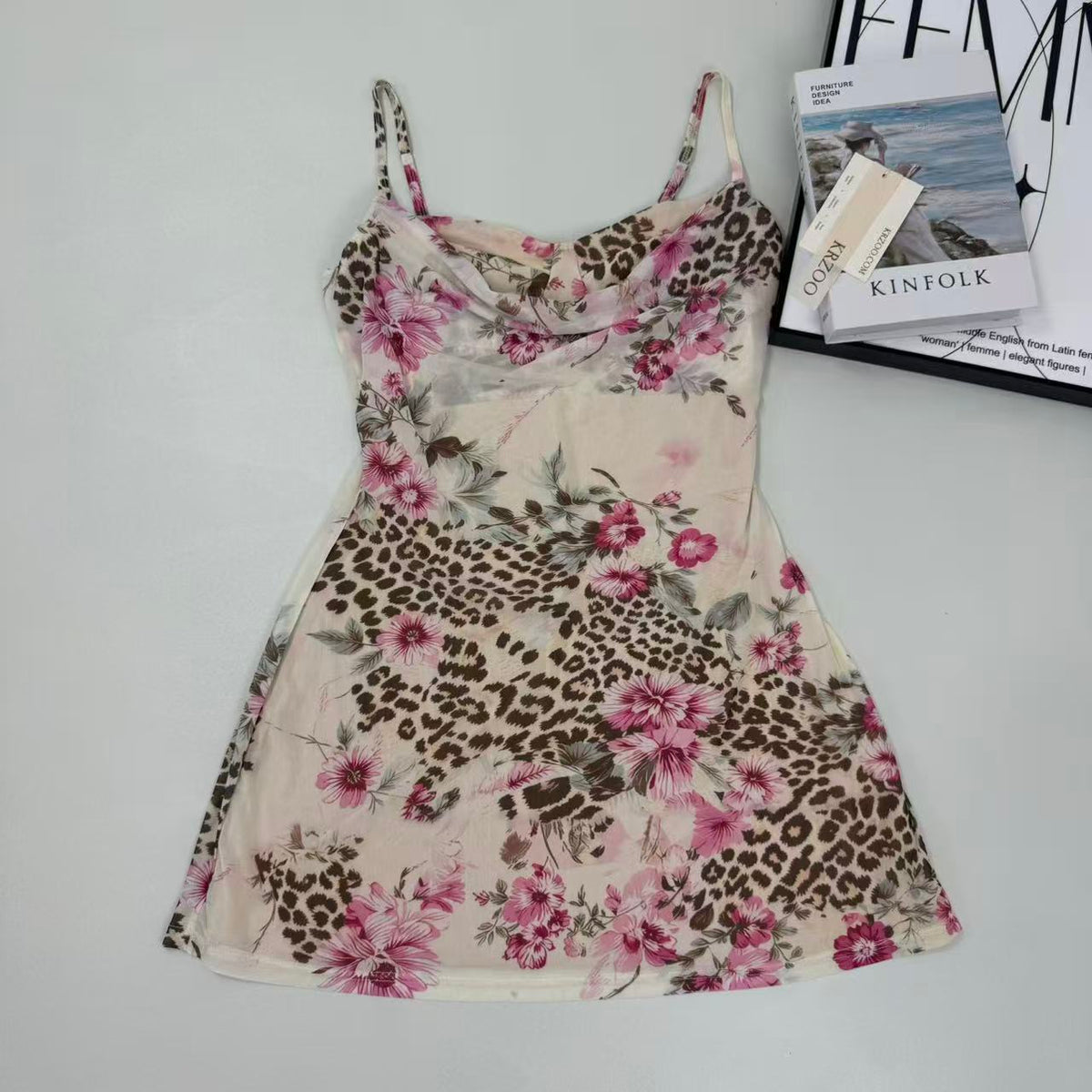Floral print fitted short dress