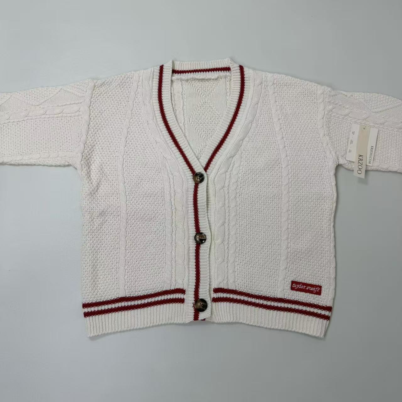 Knitted single-button pullover sweater