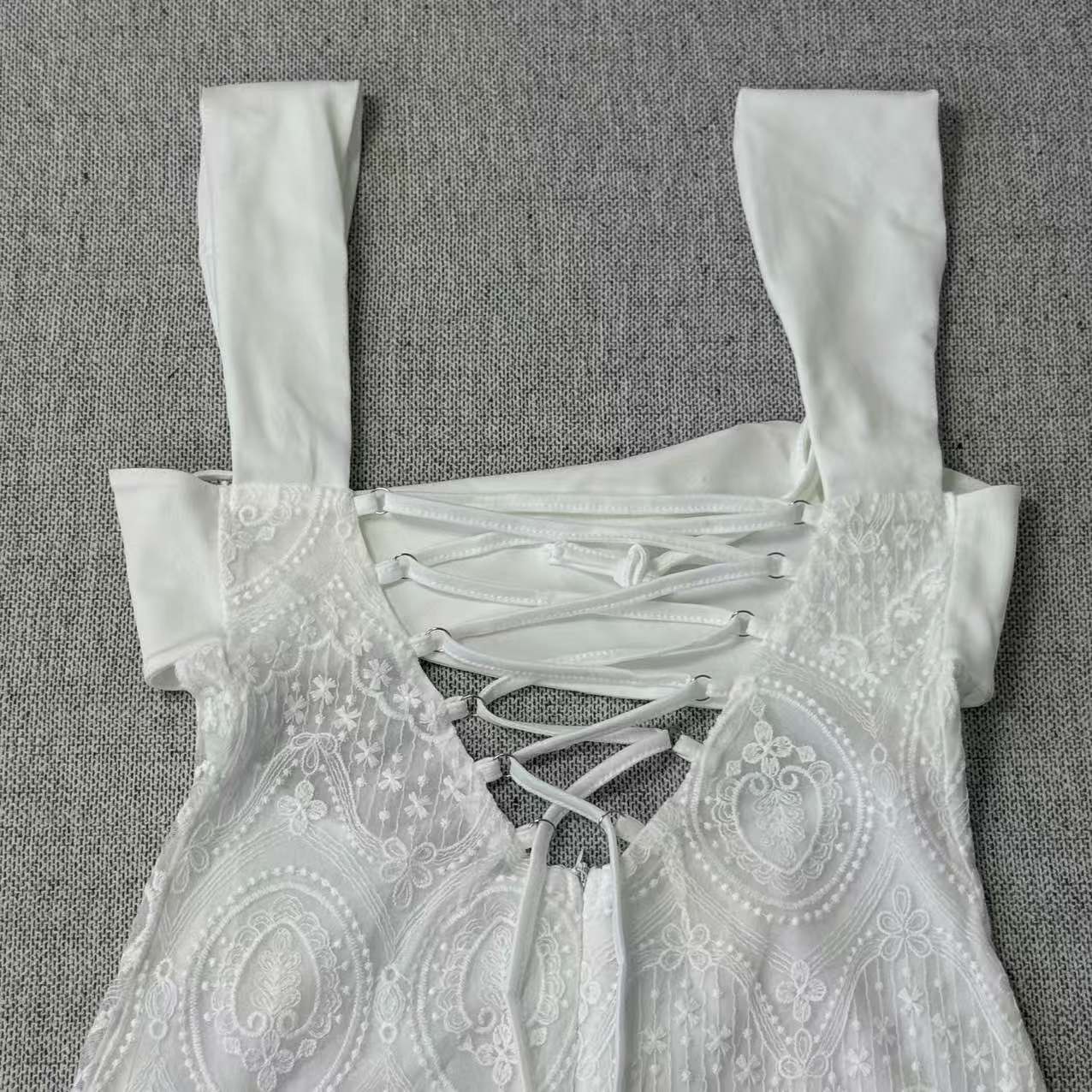 A lace short dress