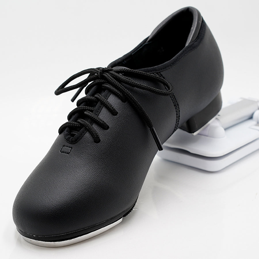 Women's Black 3cm Heel Tap Shoes With Lace-up Dance Shoes