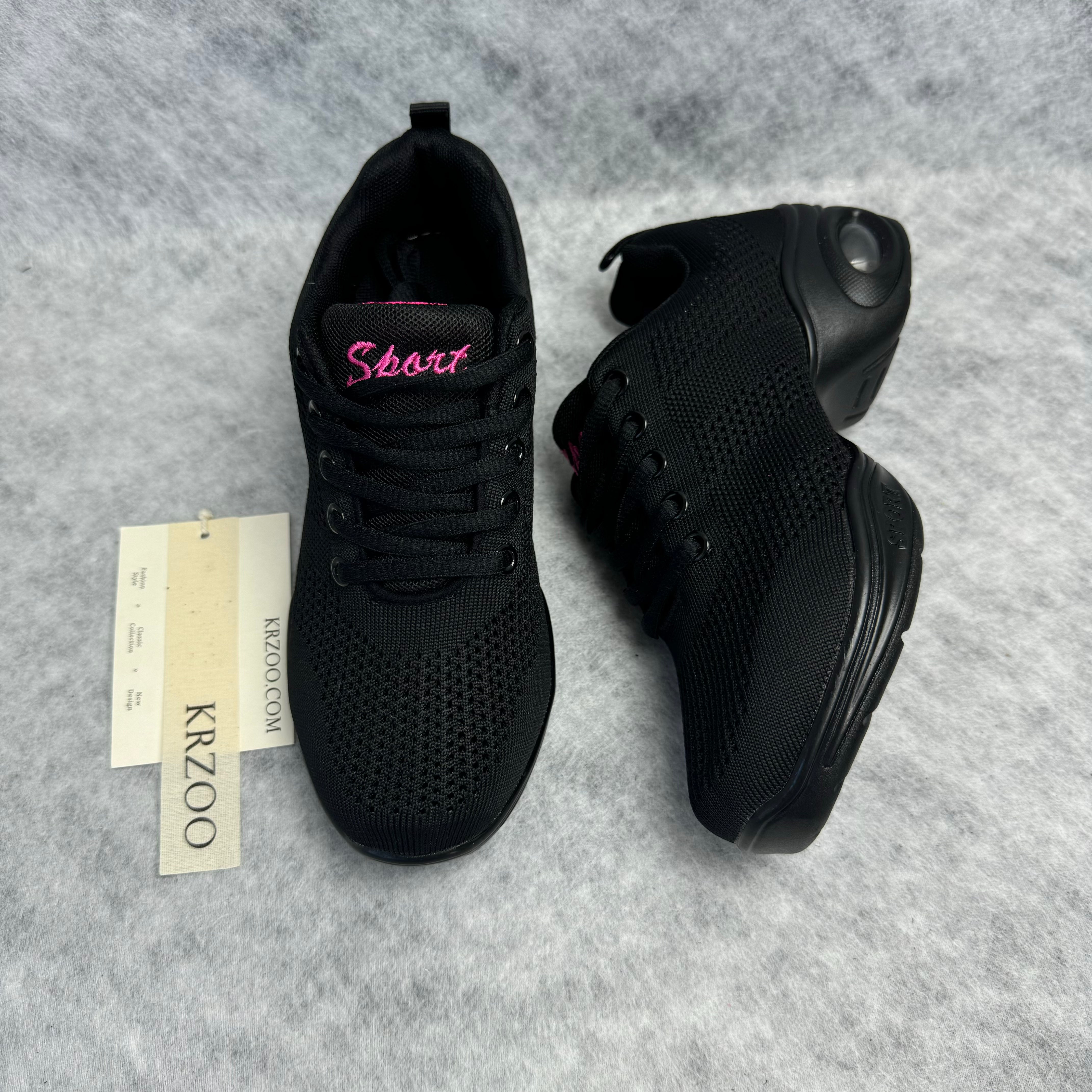 Soft-soled hollow-structured breathable dance shoes