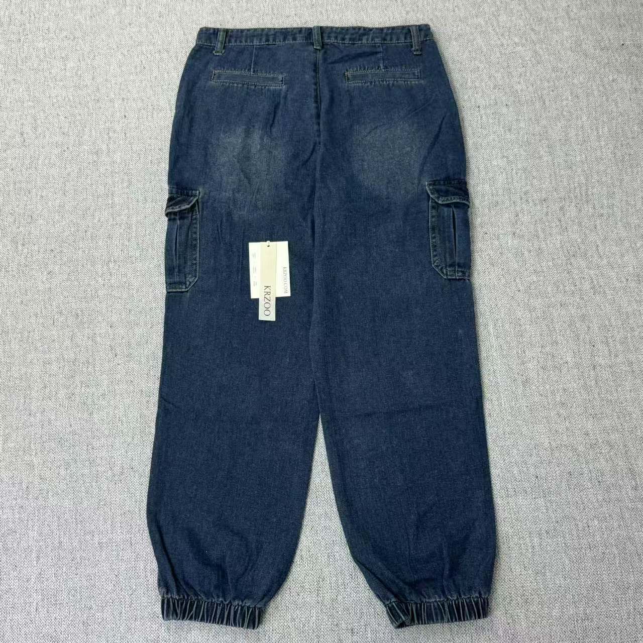 Workwear straight high-waisted jeans