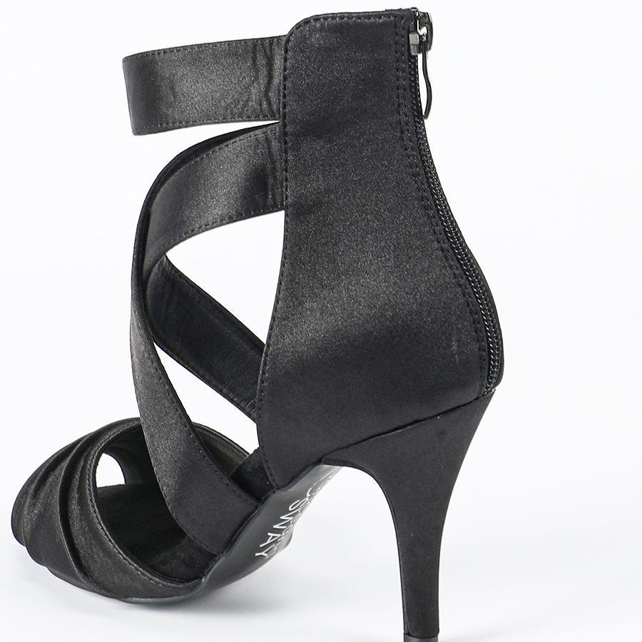 Women's Satin Customized Heel Rubber Sole Dance Boots Salsa Dancing Shoes