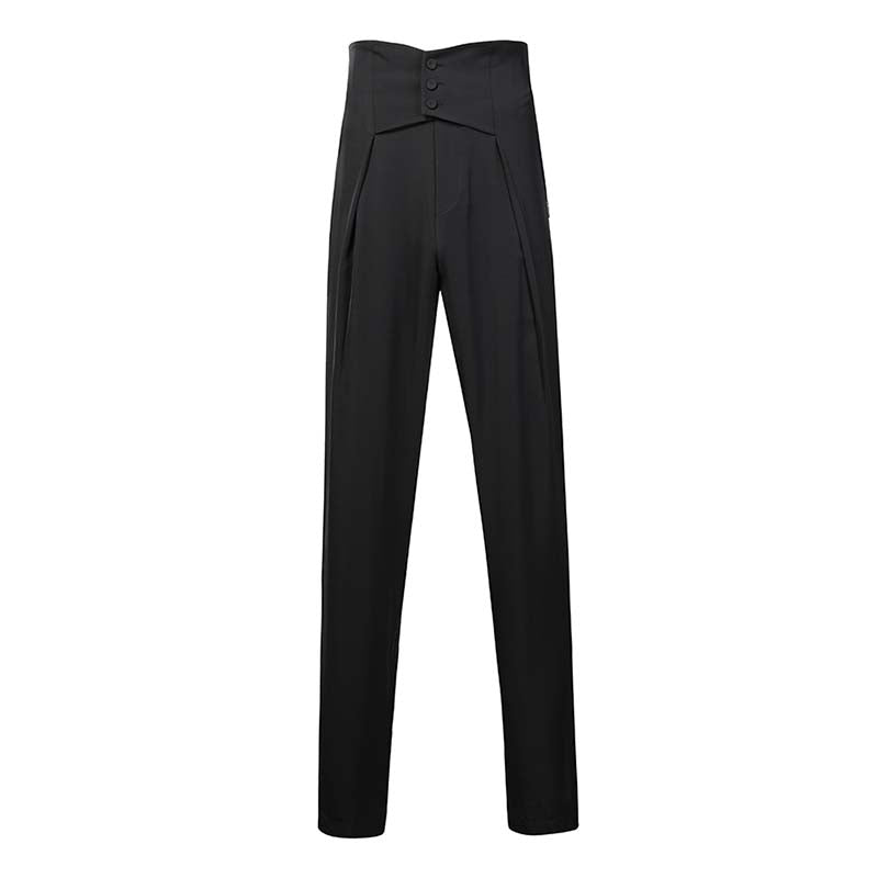 Men's Retro High-Waisted Dance Pants Latin Dance Practice Clothes