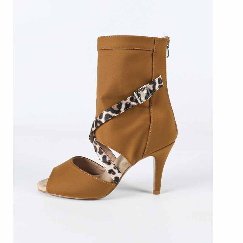 Women's Stretch Cloth Customized Heel Rubber Sole Heels Dance Boots JazDancing Shoes