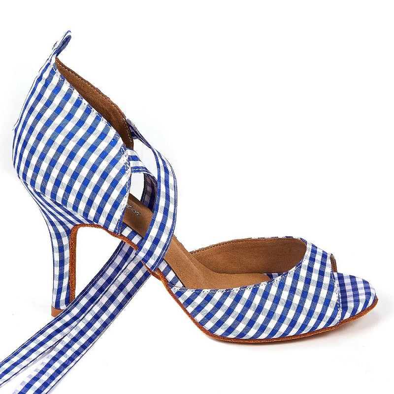 Women's Cloth Customized Heel Latin Shoes Salsa Shoes Ballroom Dance Shoes