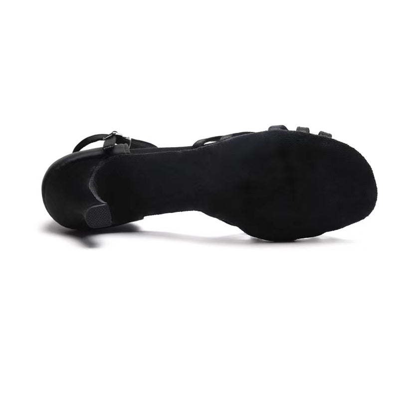 Women's Satin Customized Heel Ballroom Dance Shoes Latin Shoes