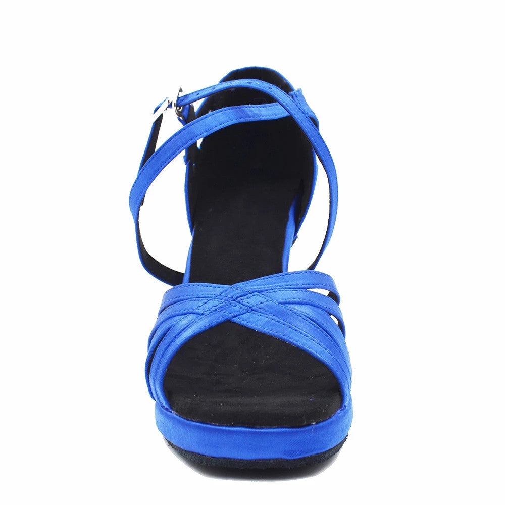 Women's Satin Customized Heel Salsa Latin Dance Shoes Ballroom Dance Shoes