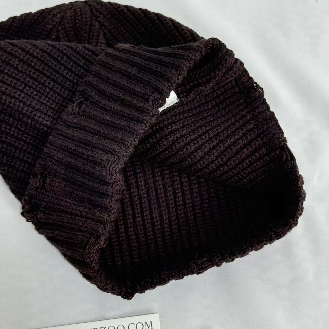 Distressed Ripped Knit Hat