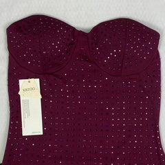 Stitched diamond fish-shaped sleeveless dress