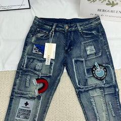 Distressed Vintage-Style Jeans