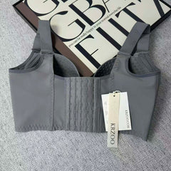 Steel-free 7-hook gathering bra
