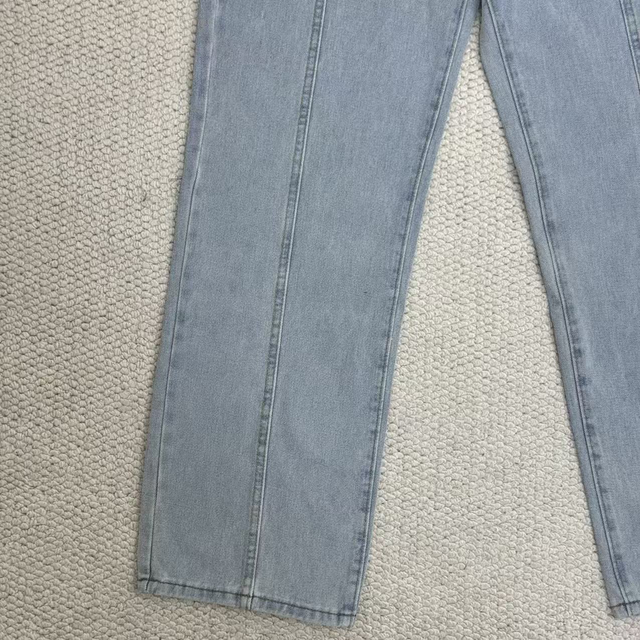 Straight-Leg Star-Patterned Floor-Length Trousers