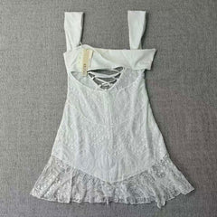 A lace short dress