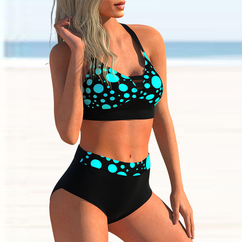 Female Plus Size Print High Waisted Bikini Sets Swimsuit Women Sexy Two Pieces Swimwear 2026 Beach Bathing Suits