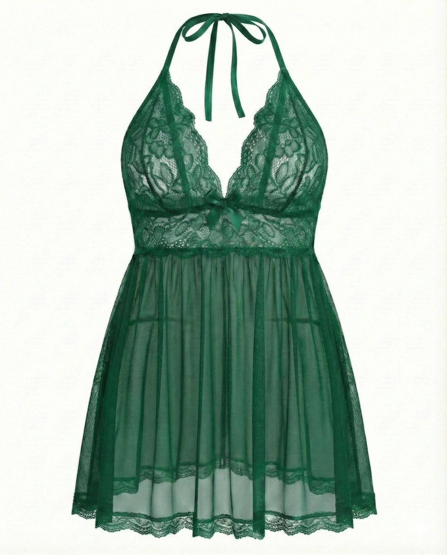 Women's Plus Size Lace Babydoll â€?Mesh Chemise Sleepwear