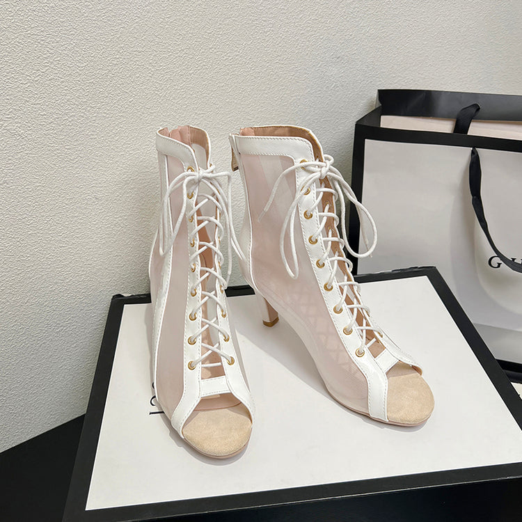 Women's 7.5cm/10cm Rubber Sole Leatherette JazShoes Dance Heels Dance Boots