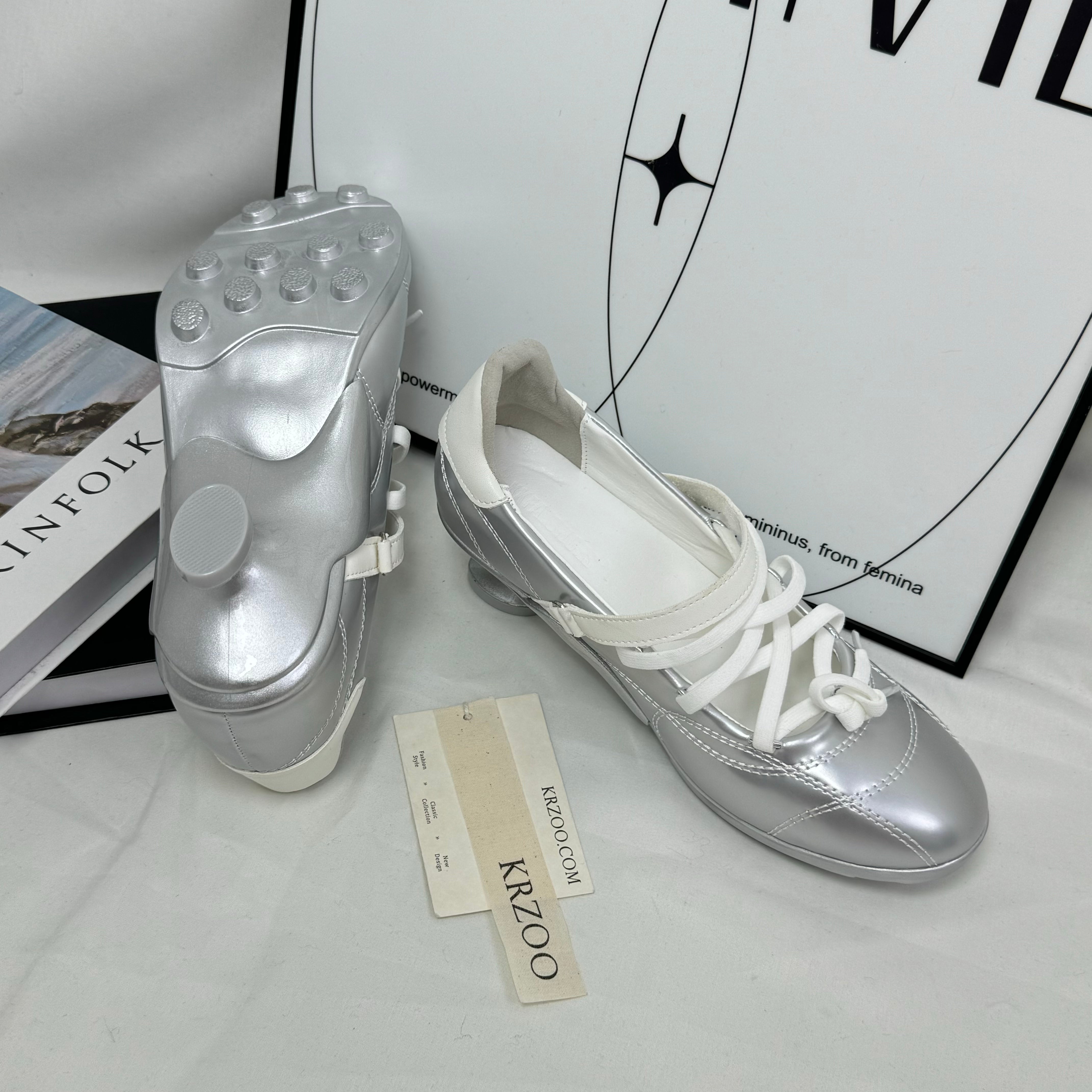 Bows tied to Mary Jane high-heeled shoes