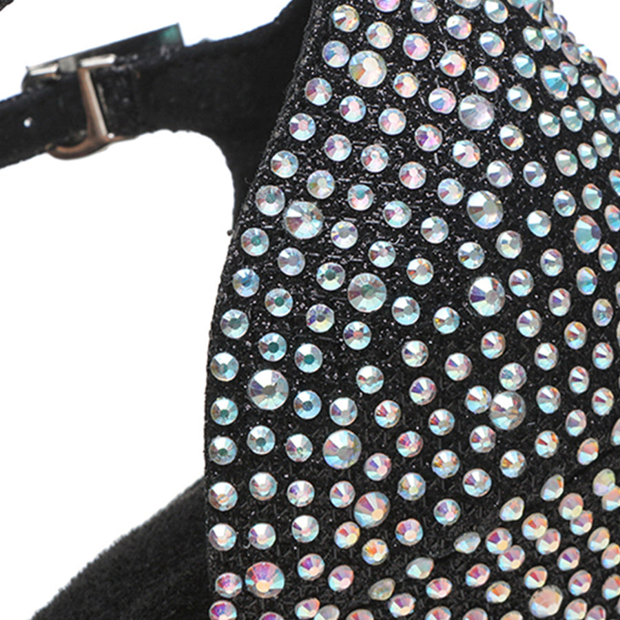 Women's Sparkling Glitter Customized Heel Latin Shoes Salsa Shoes Ballroom Dance Shoes