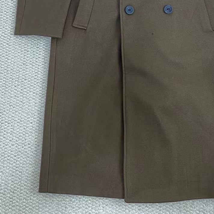 Double-Breasted Cashmere Trench Coat