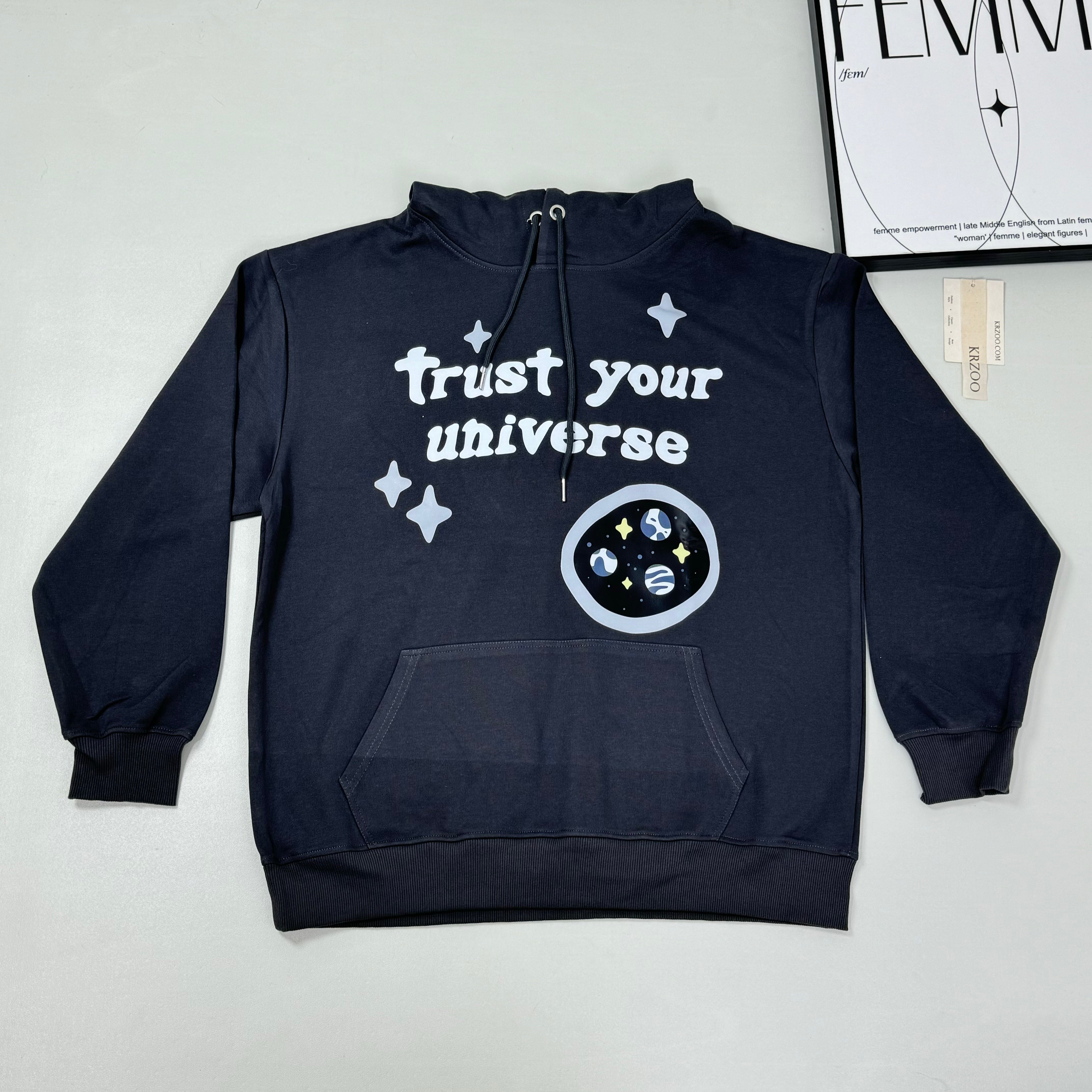 Cosmic Alphabet Printed Hooded Sweatshirt