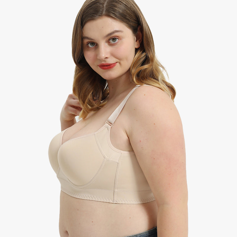 Smoothing Back Push-Up Enhancing Bra-Beige