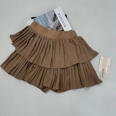 Cake high-waisted A-line short skirt