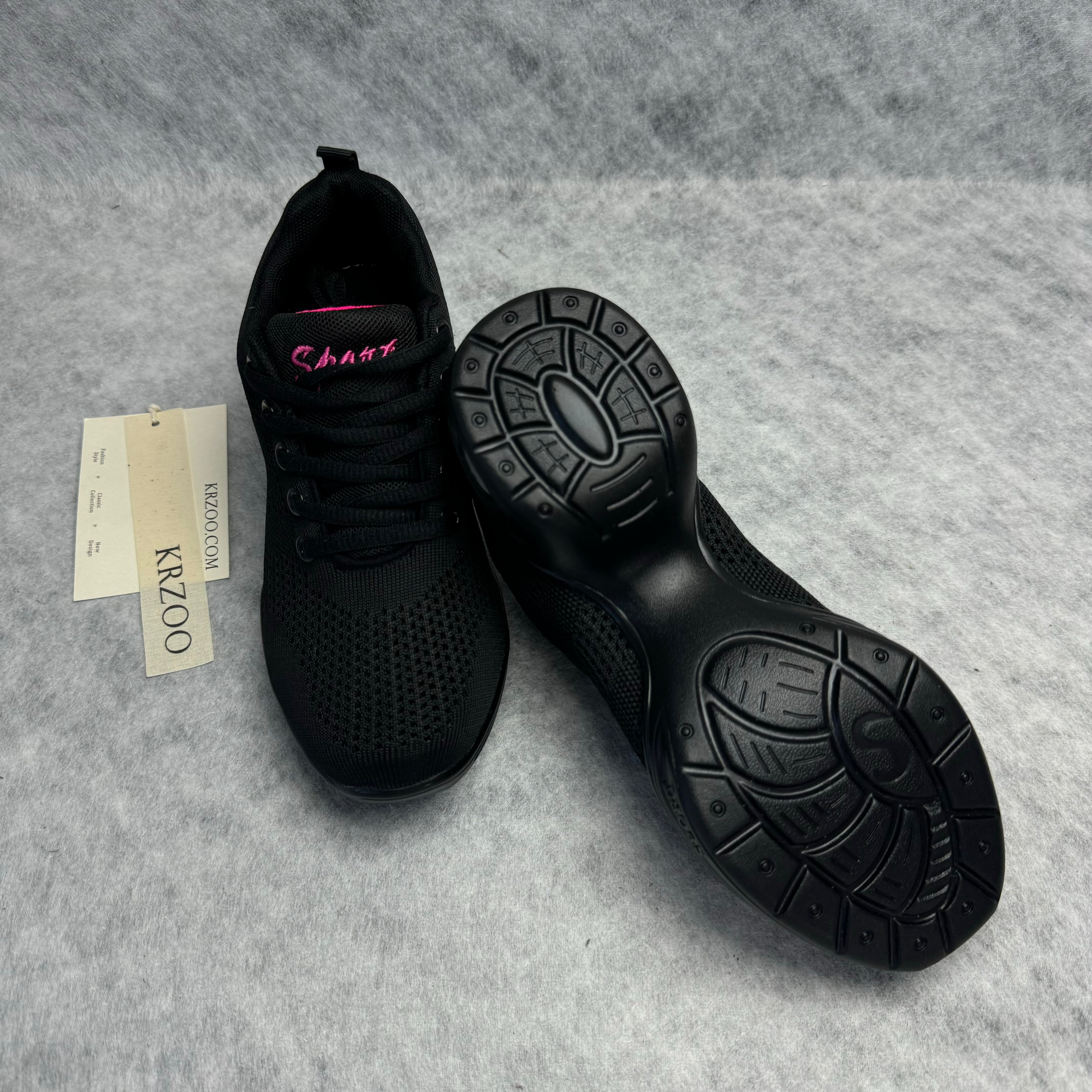 Soft-soled hollow-structured breathable dance shoes