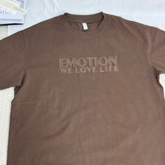 Hand-worn vintage short-sleeved T-shirt