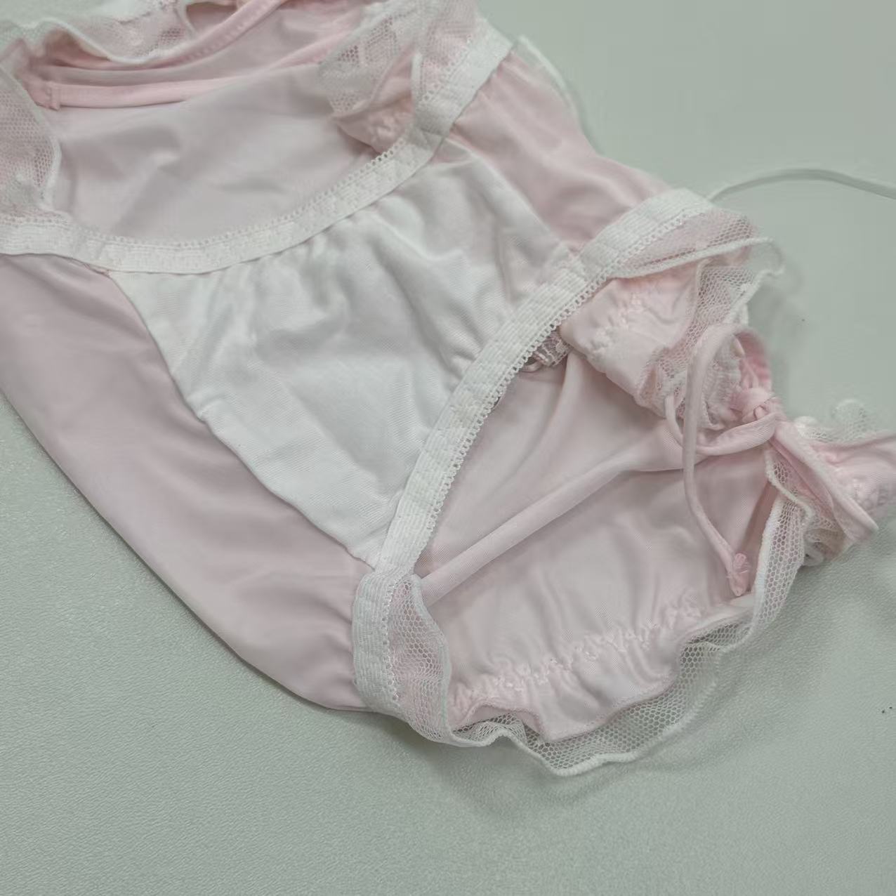Lace-edged drawstring underpants