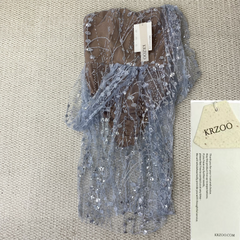 Fluffy sequin-covered bustier dress