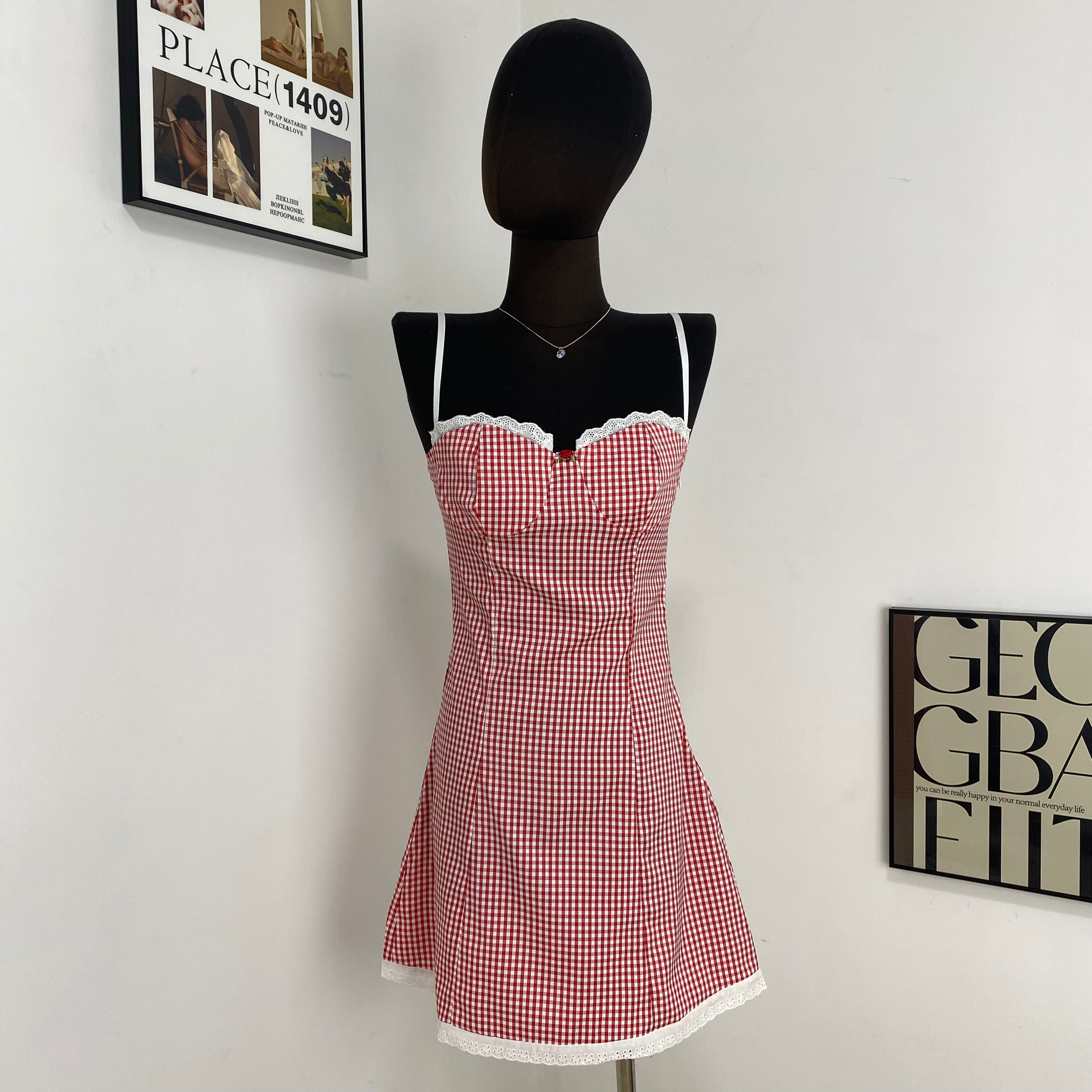 Sweet And Spicy Plaid Print Dress