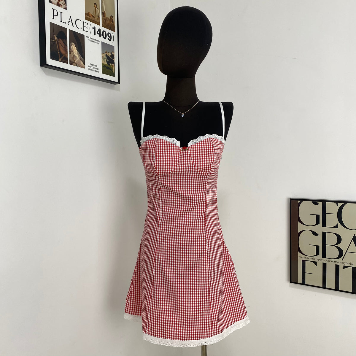 Sweet And Spicy Plaid Print Dress