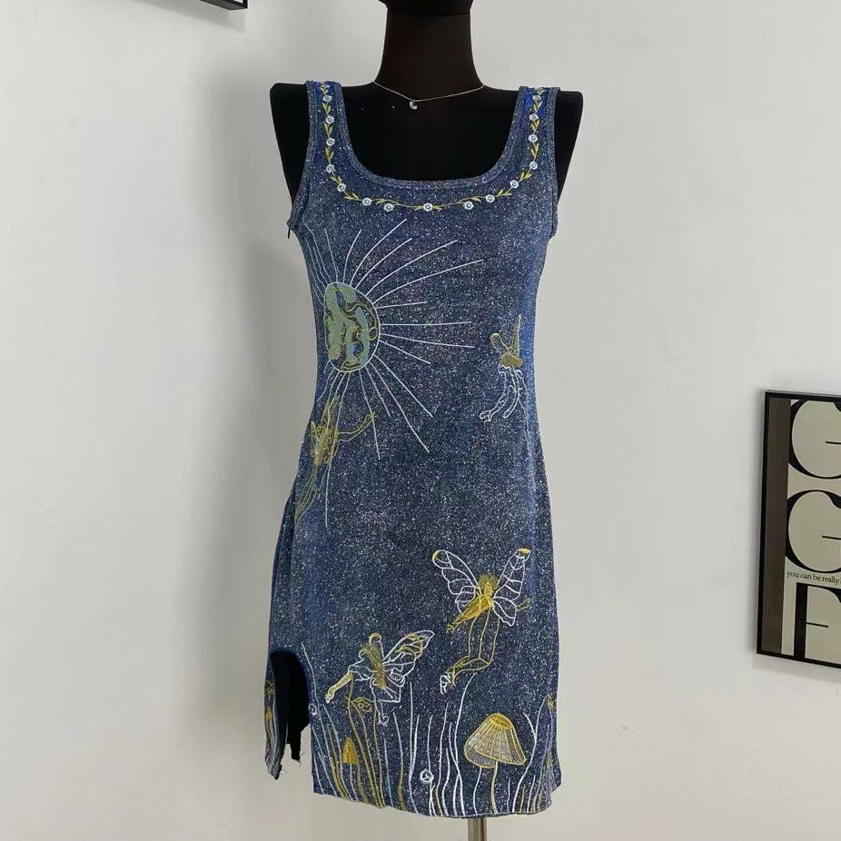 3D Embroidered Sun Dress